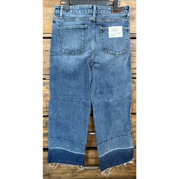 FIDELITY DENIM Malibu High-Rise Crop Wide-Leg Jeans Women's Sz 27 NWT - Picture 2 of 10